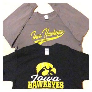 SOLD - IOWA Hawkeye Tees $12 for both